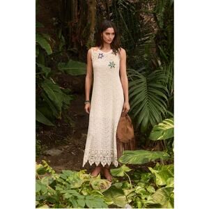 Johnny Was NYDIA APPLIQUE DRESS Small No slip NEW